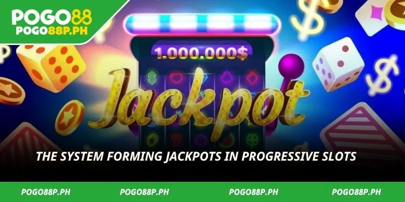 The system forming jackpots in progressive slots
